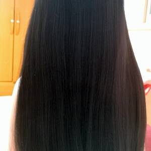 통가발 긴 생머리 장발 헤어 히메컷 이미지