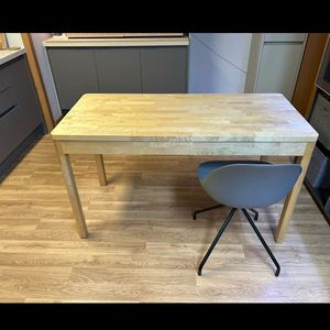 공방 제작 자작집성목 table (1300/30t) (까사미아의자2개포함시 23)) 이미지