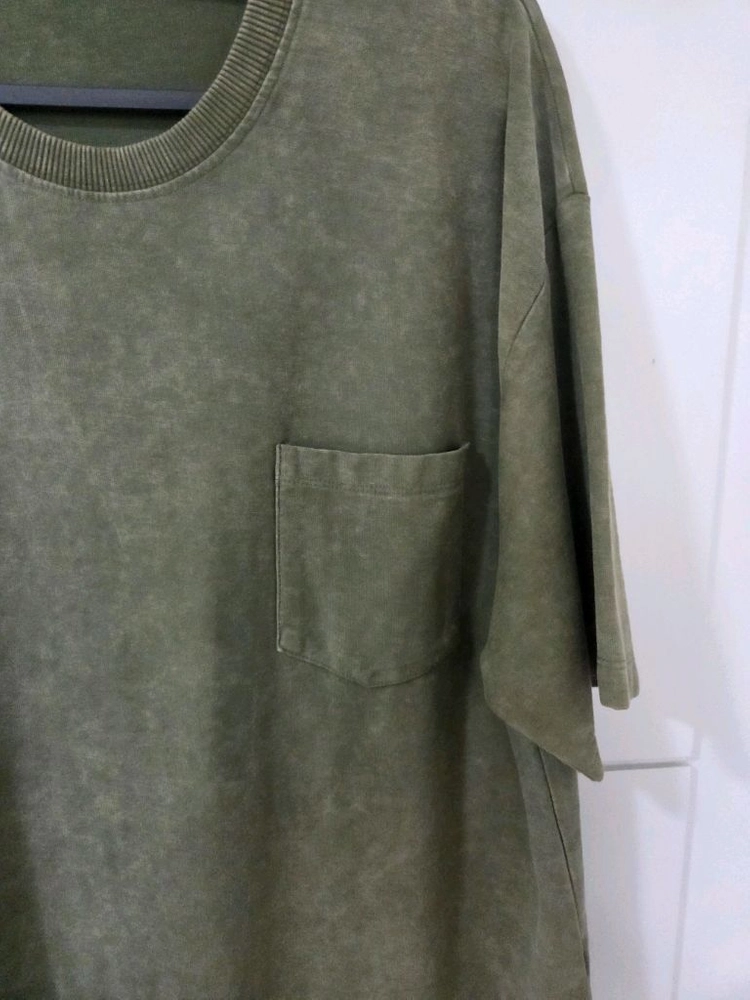 ZARA MAN 워싱 포켓 반팔 티셔츠 XL 남성셔츠 이미지