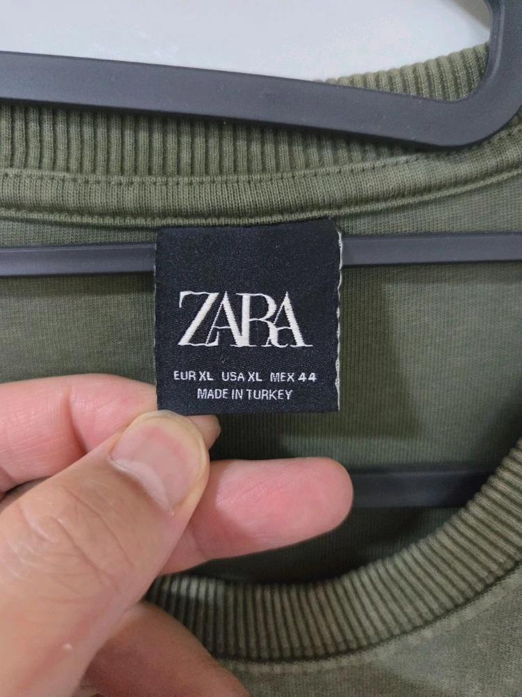 ZARA MAN 워싱 포켓 반팔 티셔츠 XL 남성셔츠 이미지