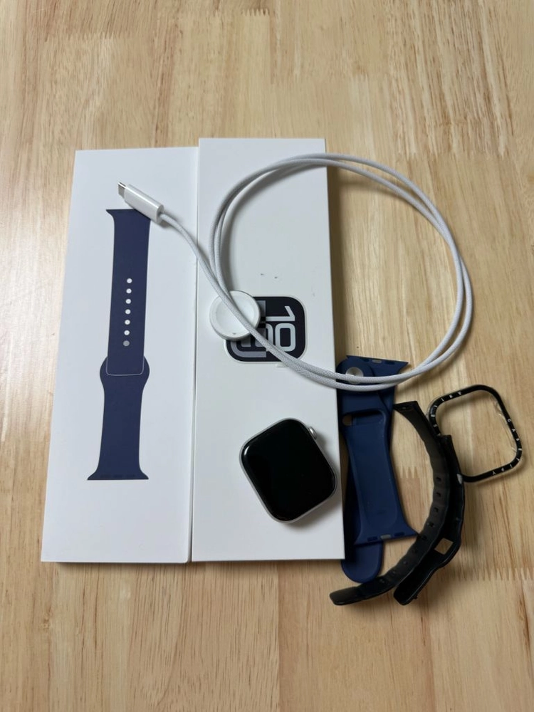 애플워치 10 46mm GPS 실버 풀박스 이미지