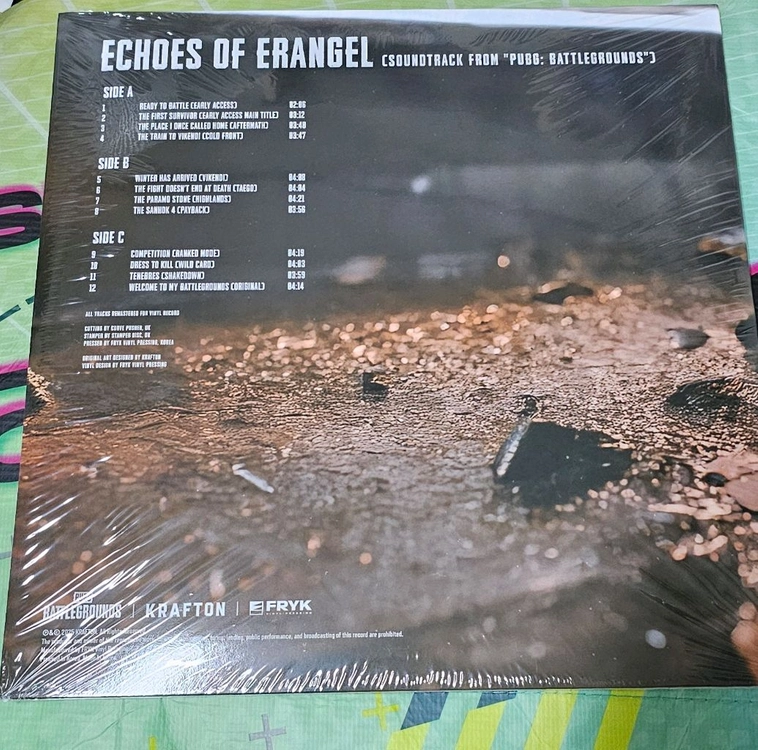 한정판 배그 바이닐 LP (Echoes of Erangel) PNC 배틀그라운드 에란겔 OST 레코드판 이미지