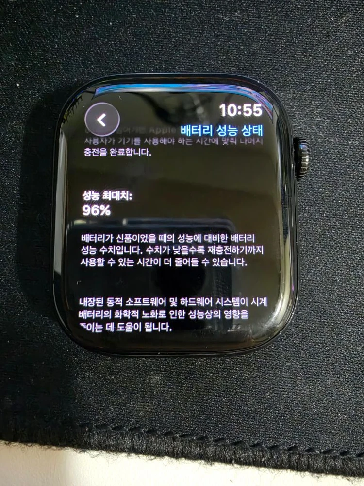 애플워치 10 제트블랙 46mm GPS 애플케어 + 밀레니즈루프 그라파이트 이미지