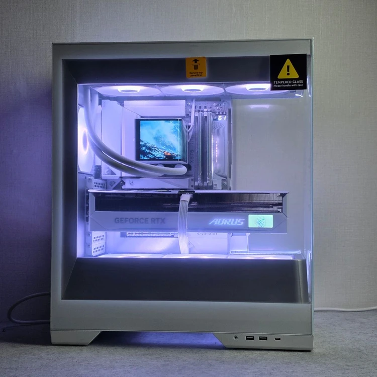 9850X3D 5080 48GB 1TB 1000W 초고사양 화이트 어로스마스터 컴퓨터 이미지