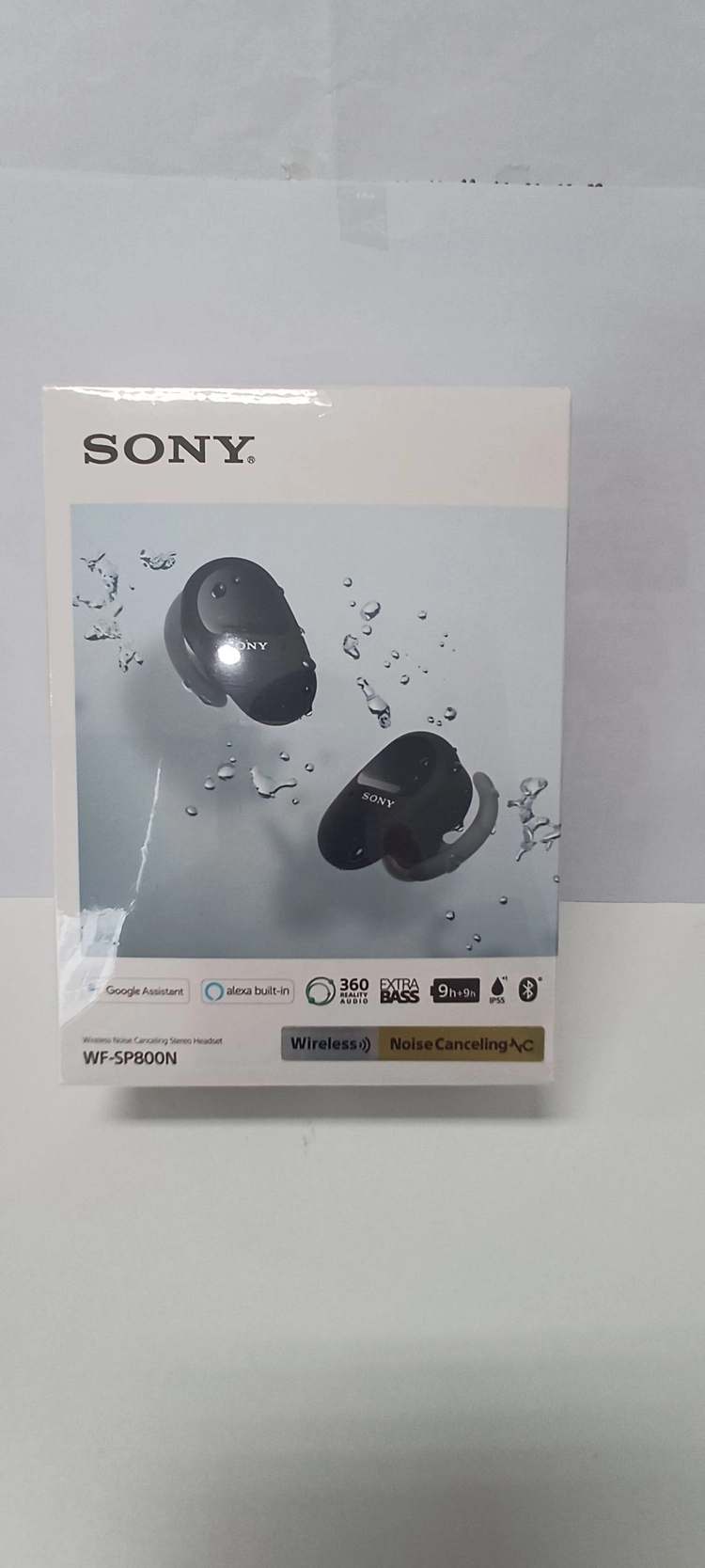 (미사용/새상품) 소니코리아정품 WF-SP800NB 블랙 / 블루투스 노이즈 캔슬링 스포츠 이어폰 이미지