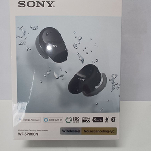 (미사용/새상품) 소니코리아정품 WF-SP800NB 블랙 / 블루투스 노이즈 캔슬링 스포츠 이어폰 이미지