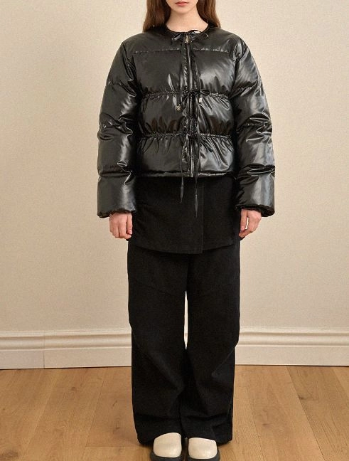블랙 패딩 점퍼 L 이미지