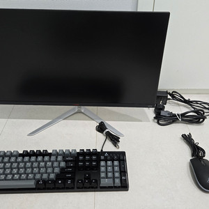 24인치 IPS 75Hz 모니터 + 게이밍 키보드 마우스 세트 일괄 이미지