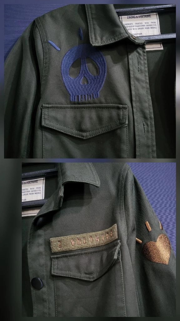쟈딕앤볼테르 패치 그래픽 야상자켓 이미지