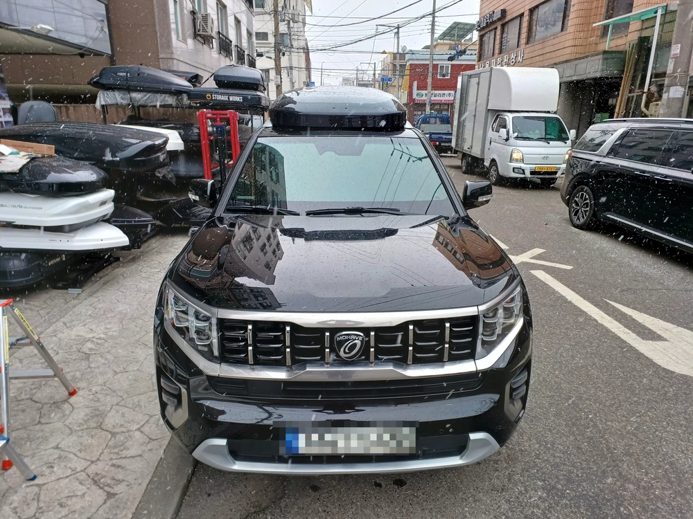 모하비더마스터 코토일체형루프박스 블랙유광 ,화이트유광 2대 이미지