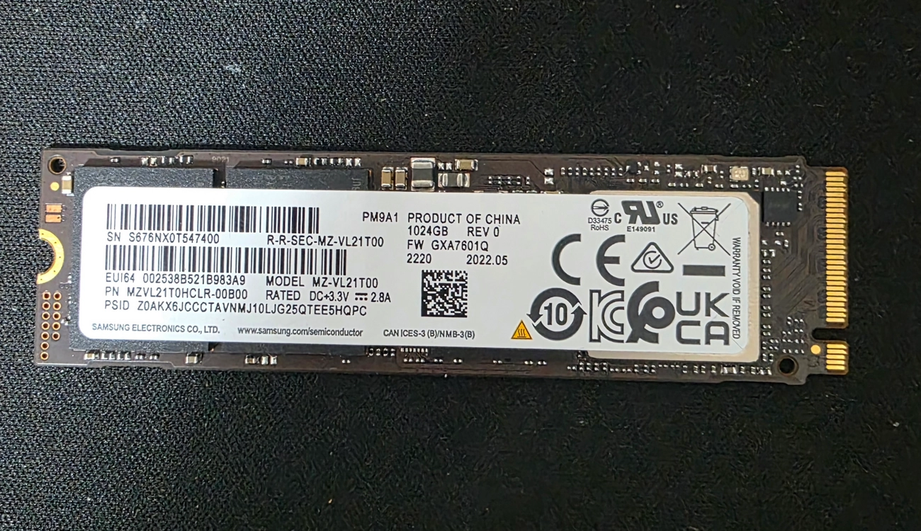 PM9A1 1TB 96시간 사용 이미지