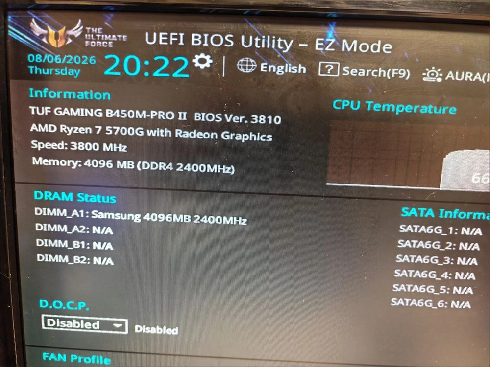 ASUS B450M-PRO II 메인보드 (미사용) 이미지