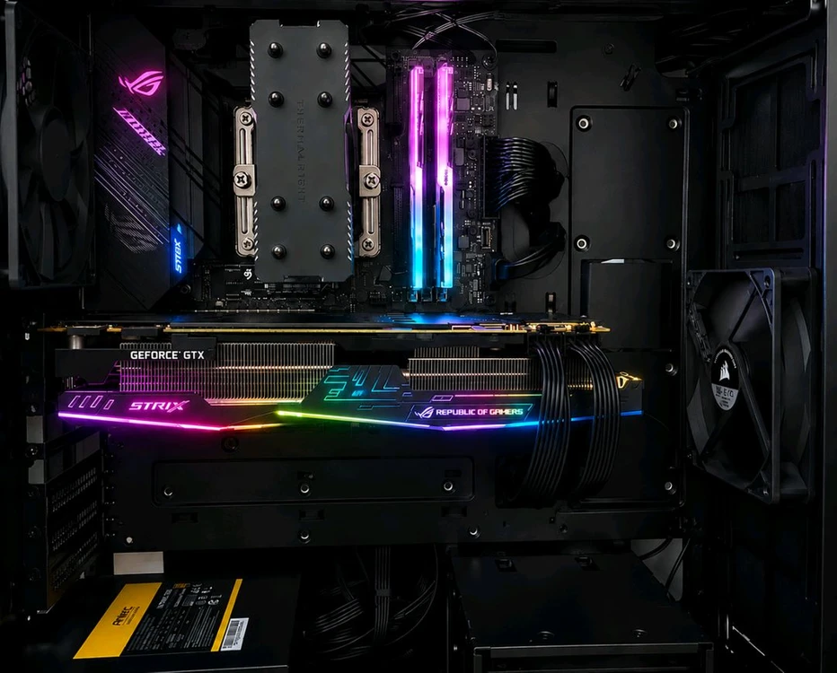 인텔 i9-10900KF + Rog Strix 1080 ti 게이밍 PC 본체 이미지