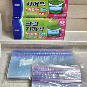 새상품/ 크린 지퍼백 스탠딩 액상 900ml /지퍼백 묶음 이미지