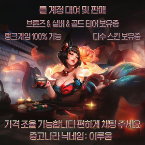 롤 아이디 대여 전문업체 입니다 이미지