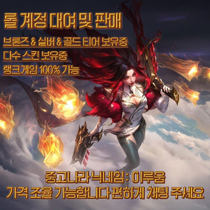 ! 롤 아이디 대여 ! 이미지