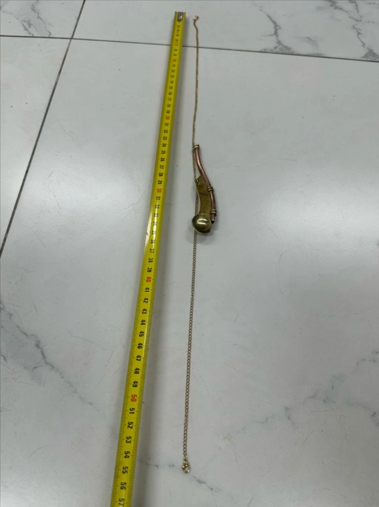 희귀 작동가능 오리지널 독일풍 황동 해군 갑판장 휘슬 롱 목걸이 팝니다 이미지