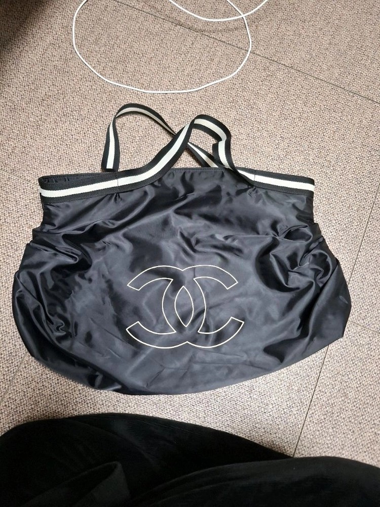 샤넬 CC로고 블랙백,블랙 나일론 토트백,쇼퍼백,숄더백,빅백,보스턴백,여행가방 이미지
