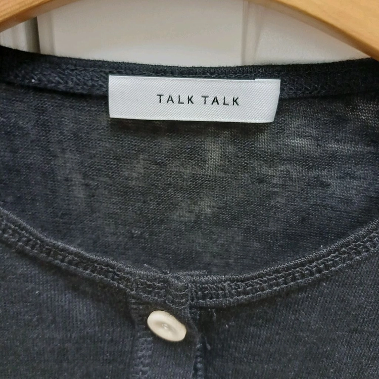 (새제품)TALK TALK 검정 기본 얇은 가디건 이미지