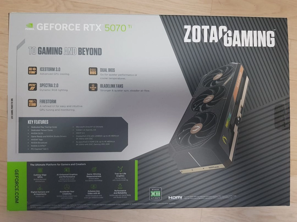 (준신품)조텍 RTX 5070Ti SOLID OC 그래픽카드 이미지