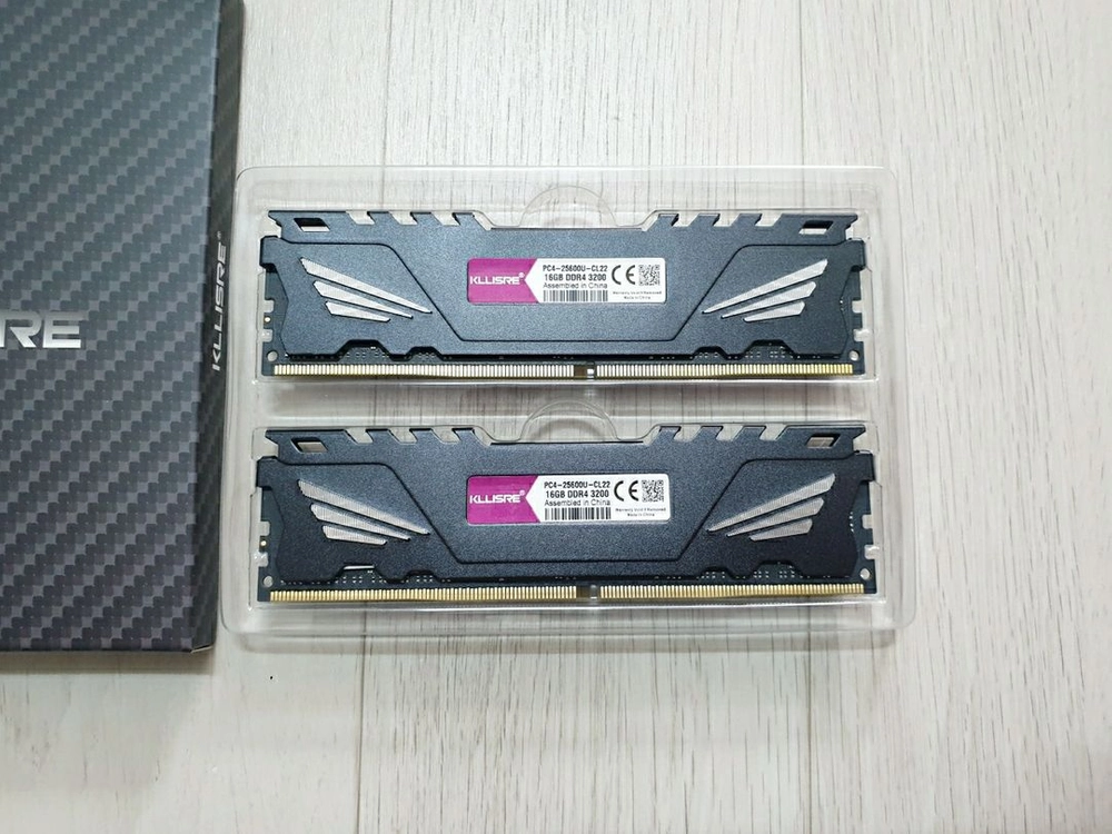 [새제품] DDR4 3200MHz 32GB (16GBx2) 방열판 장착 메모리 블랙 이미지