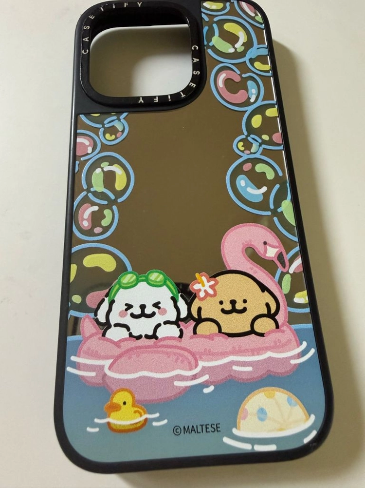 케이스티파이 아이폰16프로 말티즈 거울 미러케이스 판매 이미지