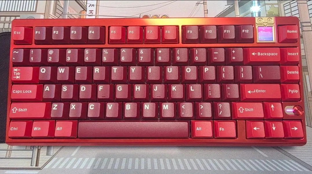 KBDfans Athena75 Raw Red 풀알루미늄 커스텀키보드 이미지