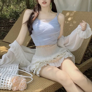 쉬폰 뷔스티에 나시 핑크 (새상품) 이미지