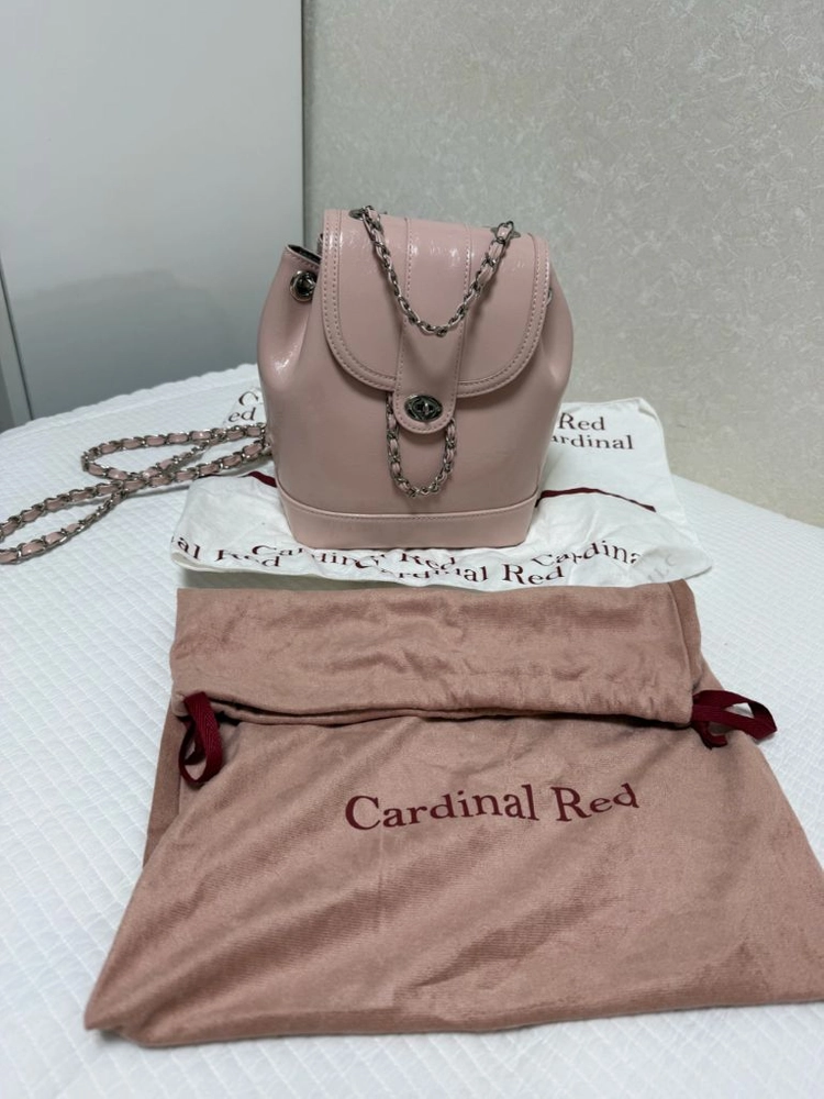 1회실착))정품 카디널레드 하우아백 백팩 뮤트핑크 이미지