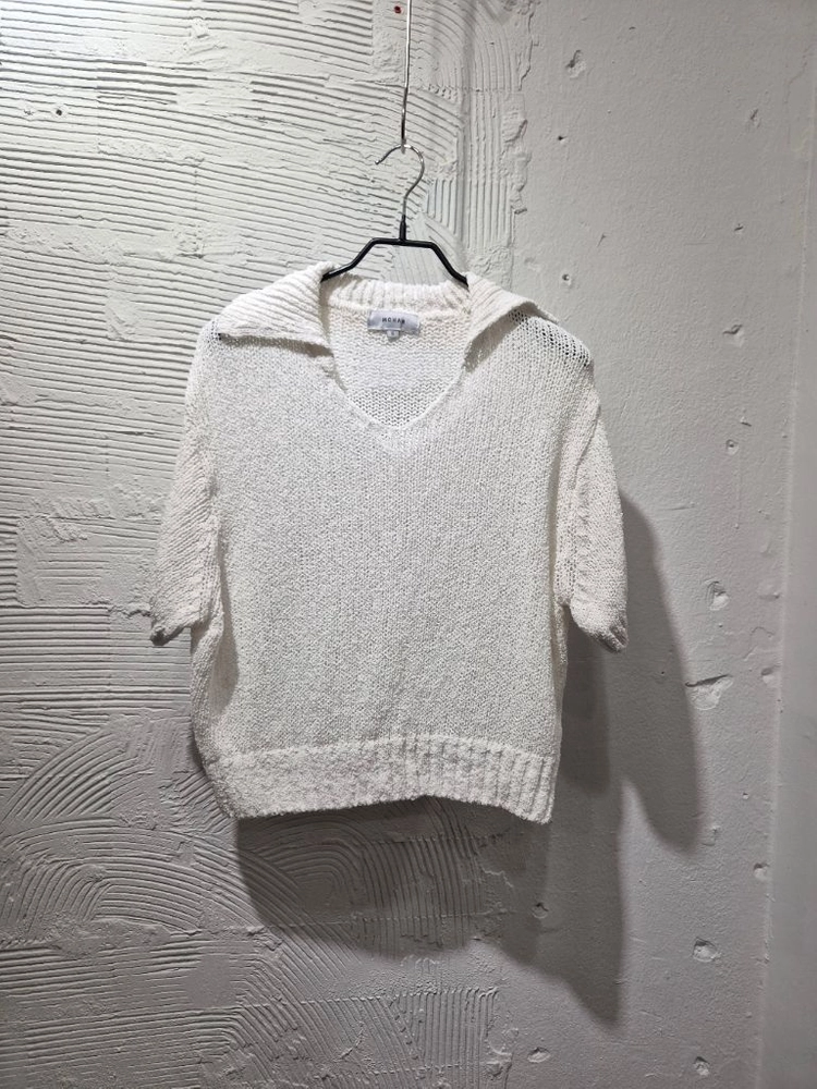 모한 브이넥 카라 니트 이미지