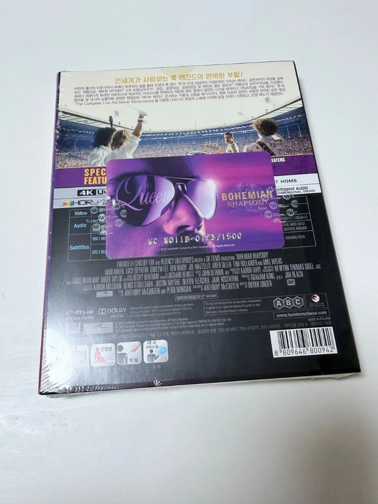 [4K 블루레이] 보헤미안 랩소디 : 렌티큘러 오링케이스 스틸북 한정판 (2disc: 4K UHD + 2D) 이미지