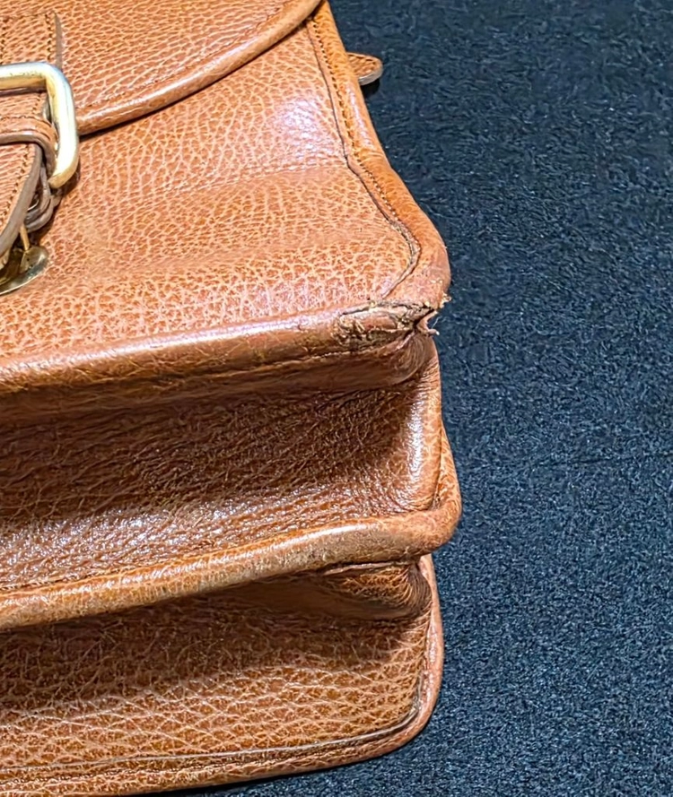 BURBERRY 빈티지 버버리 브라운 가죽 브리프케이스/서류가방 노바체크 이미지