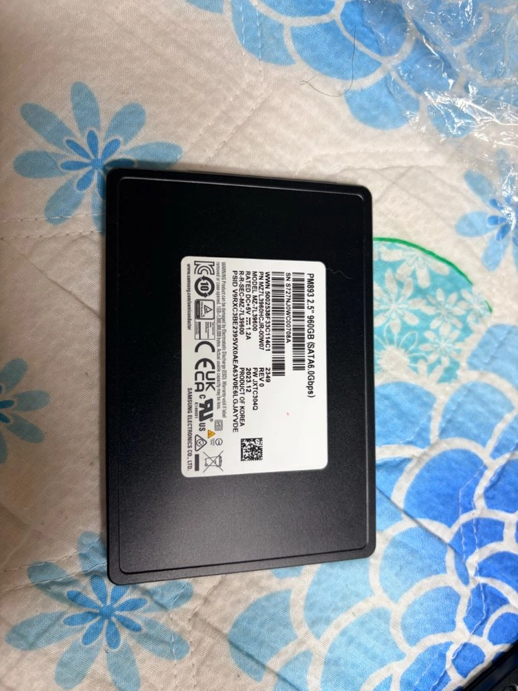 삼성 PM893 SSD 960GB 서버용 이미지