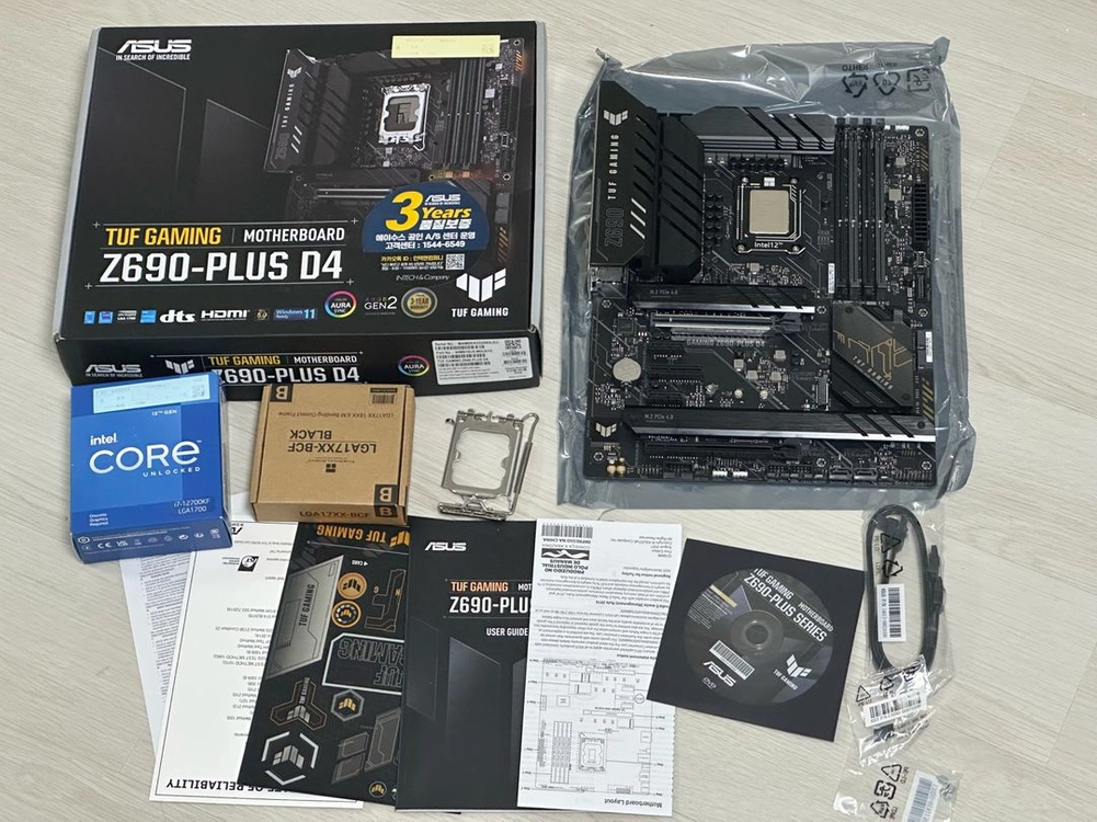 i7-12700Kf + ASUS TUF GAMING Z690-PLUS D4 메인보드 세트 이미지