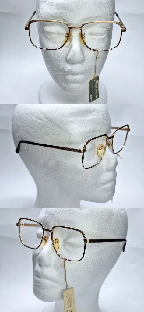 G.grant 2539 골드 스퀘어 안경테 52mm 일본 빈티지 수입 공방 사바에 레트로 클래식 패션 아이웨어 복고 이미지