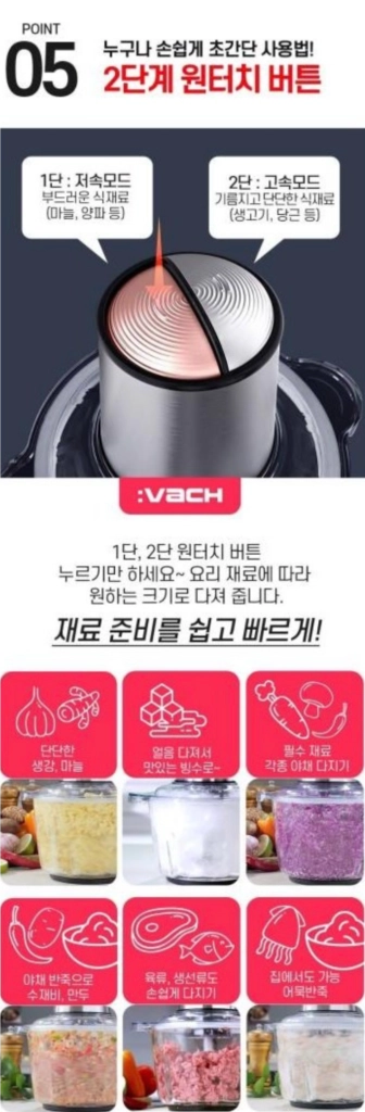 [새것.정품] 바치 7초 만능 다지기 *고급형 풀세트 구성 (알뜰형X) 이미지