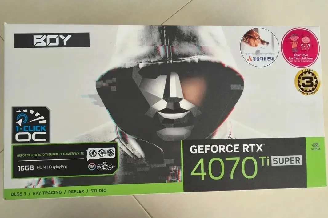 갤럭시 RTX 4070 Ti SUPER 화이트 중고 이미지