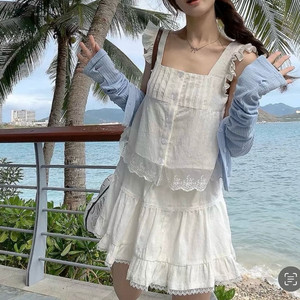 레이스 밴딩 스커트 이미지