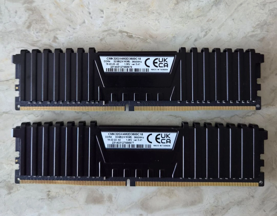 DDR4 16GB 2개 세트 32gb 커세어 3600 이미지