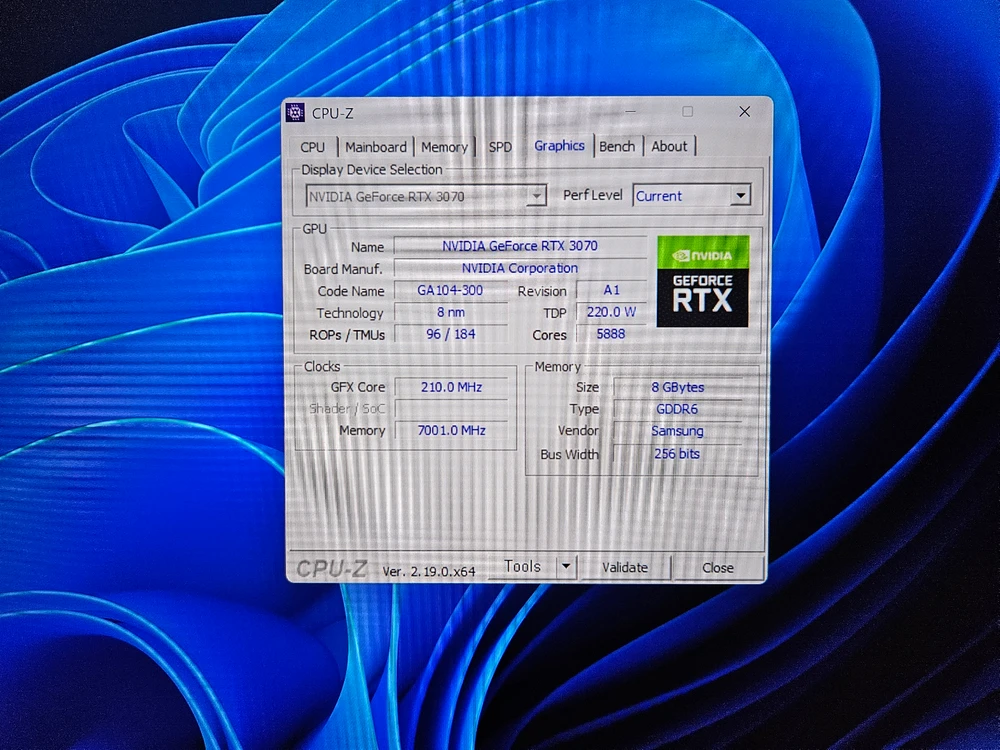 갤럭시 RTX 3070 8GB 이미지