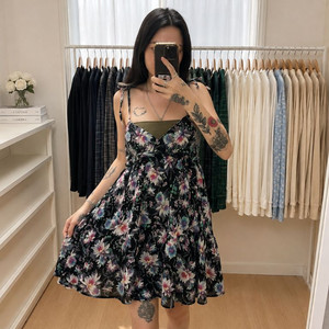 플라워 나시 미니 원피스 이미지