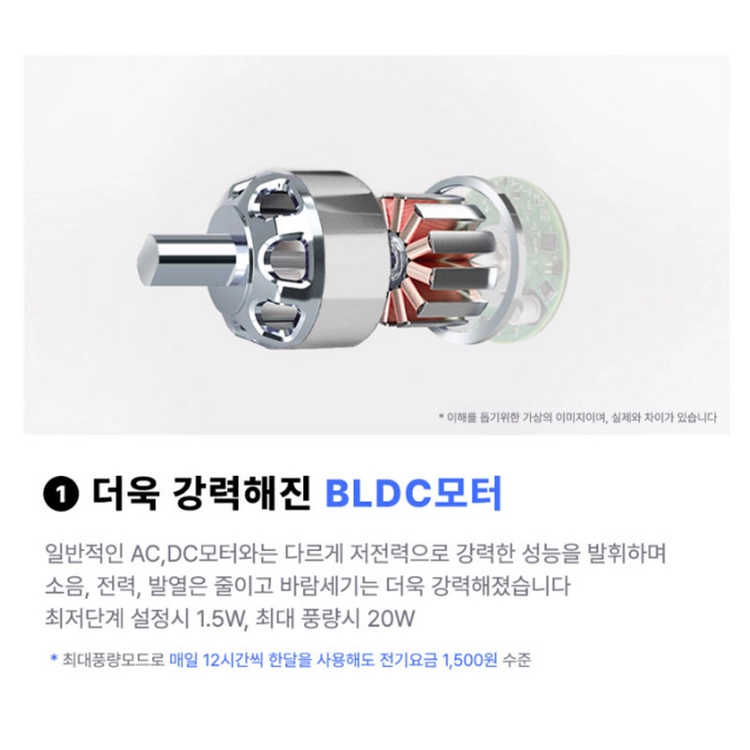 (미사용) LED 조명 천장 선풍기 실링팬 방등 60cm 유백 이미지