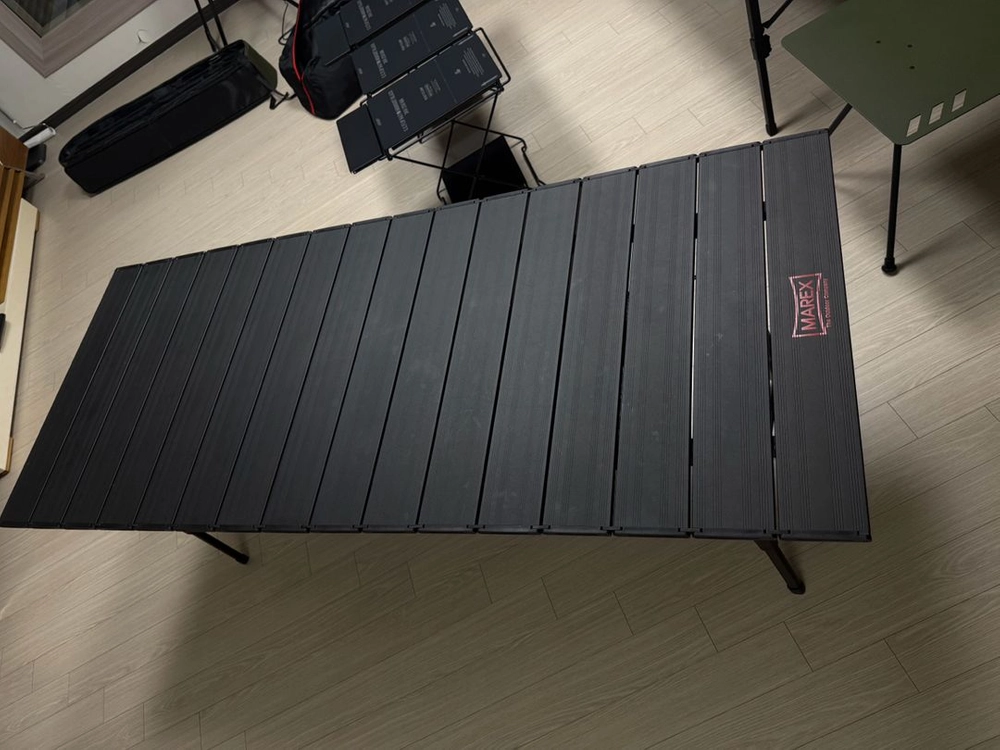 캠핑 테이블 MAREX 마렉스 카라반 1600 롤테이블 블랙 높이조절 6인용 이미지