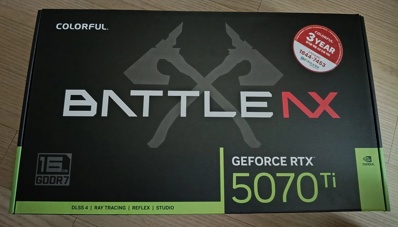컬러풀 그래픽카드 RTX 5070ti(새상품) 이미지
