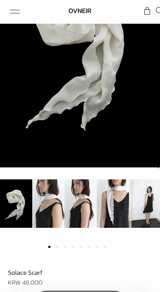 오브네어 Solace Scarf 스카프 새상품 48000원 이미지