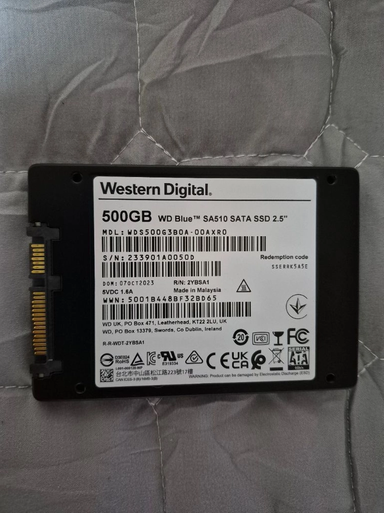 WD Blue SA510 SATA SSD 500GB 이미지