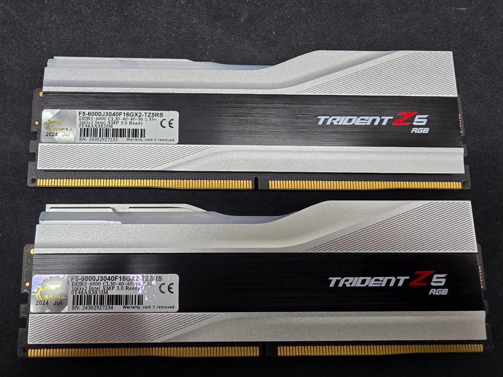 [RAM] 지스킬 G.SKILL DDR5-6000 CL30 트라이던트 Z5 RGB 실버 32GB (16GB x 2) 이미지
