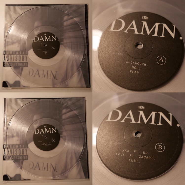 [LP] 켄드릭 라마 - Damn Collectors Edition (2018 미국 한정반 넘버링, 클리어바이닐) 이미지
