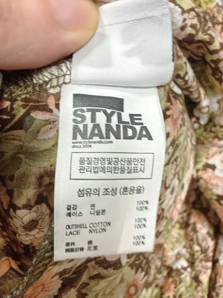 스타일난다 플라워 프릴 레이스 미니원피스 이미지