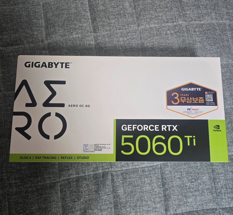 기가바이트 에어로 RTX 5060 Ti 8GB 3팬 미개봉 - 안심되는 중고거래